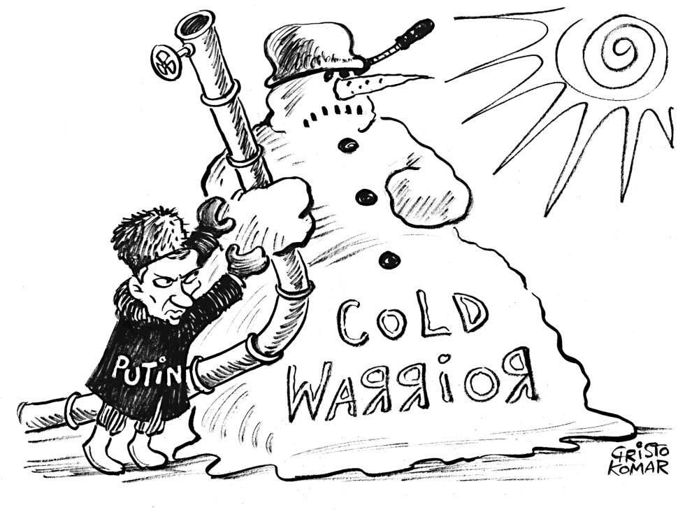 Putin's snowman - B&W
