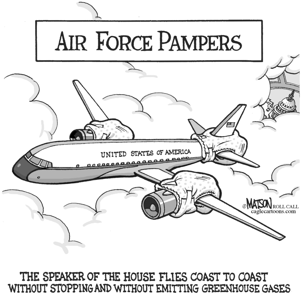 Nancy Pelosi Flies Air Force Pampers