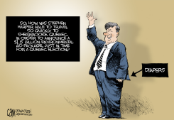 CANADA HARPERS SECRET by Cam Cardow