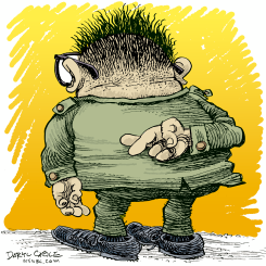 KOREA CROSSED FINGERS  by Daryl Cagle