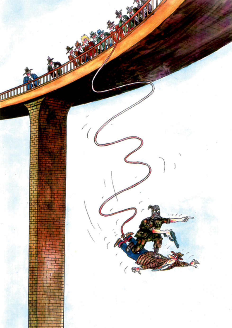 Bungee jumping terrorist