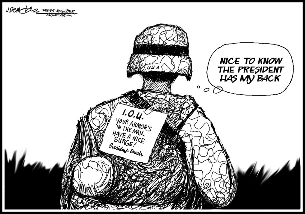 President Bush has troops back
