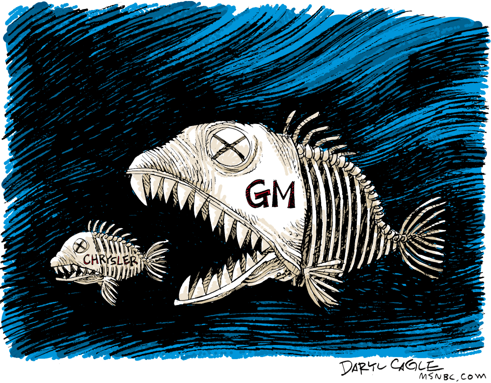  PECES GM Y CHRYSLER  by Daryl Cagle