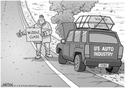 AUTO WORKER HITCHHIKER by R.J. Matson