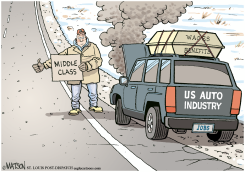 AUTO WORKER HITCHHIKER by R.J. Matson