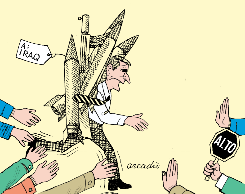 Bush y su carrera loca por Iraq col