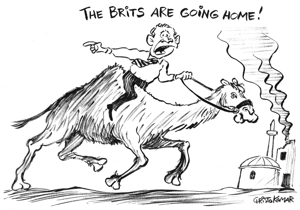  THE BRITS ARE NOT COMING - B&W by Christo Komarnitski