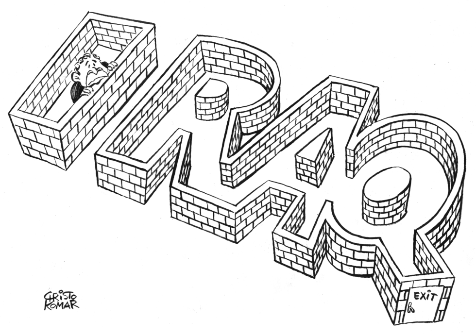 Bush in the maze - B&W