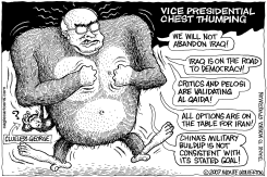 CHENEY CHEST THUMPING by Monte Wolverton
