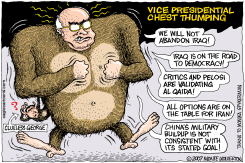 CHENEY CHEST THUMPING   by Monte Wolverton