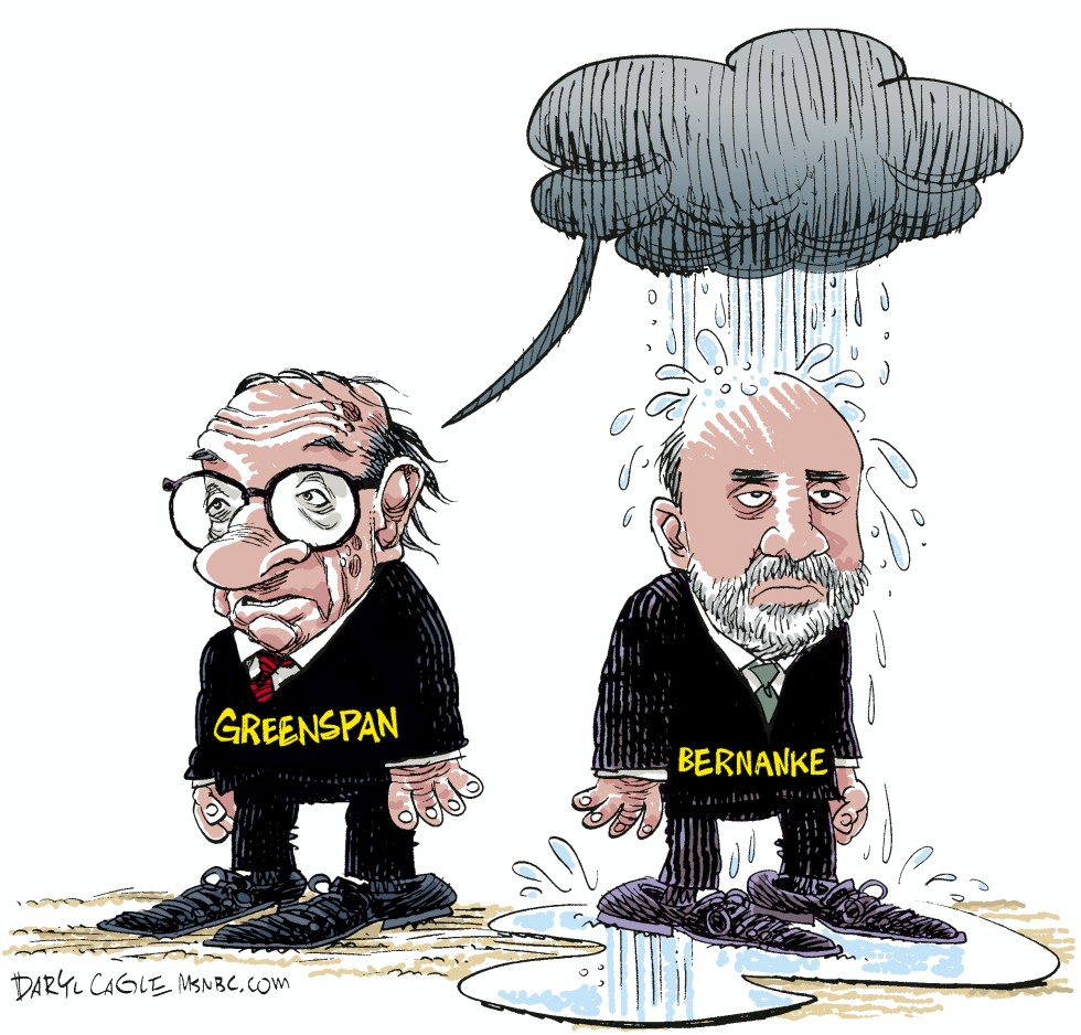  GREENSPAN BERNANKE  by Daryl Cagle