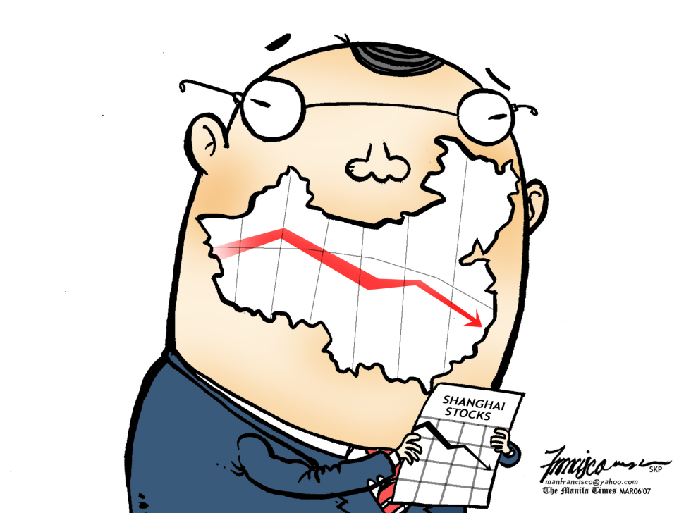 shanghai stock exchange drop