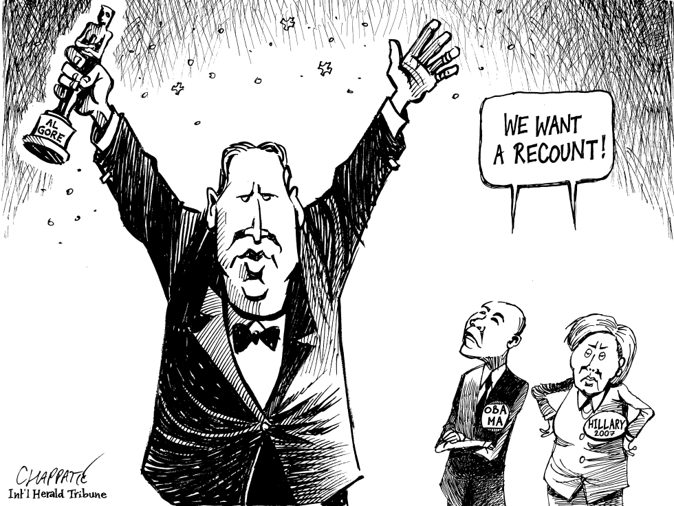  AL GORE WINS AN OSCAR by Patrick Chappatte