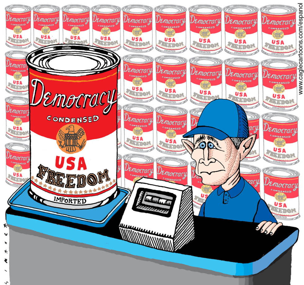 Bushs Canned Democracy-COLOR