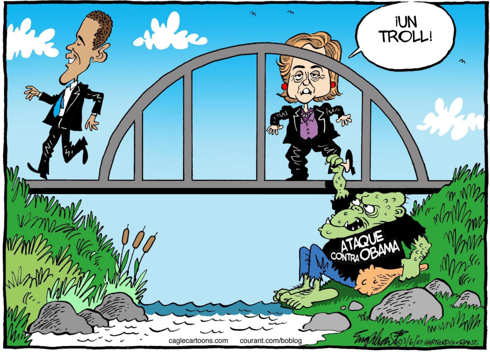  OBAMA Y HILLARY  by Bob Englehart