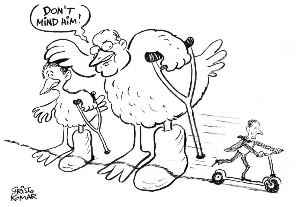 Two lame ducks in trouble - B&W