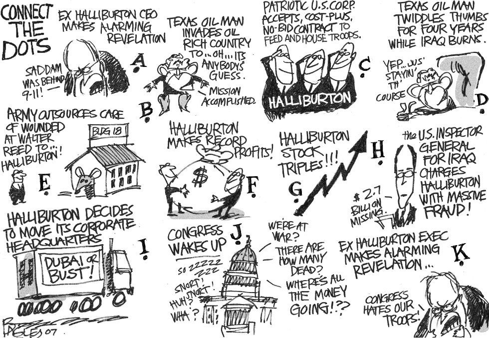  HALLELUJAH HALLIBURTON by Pat Bagley