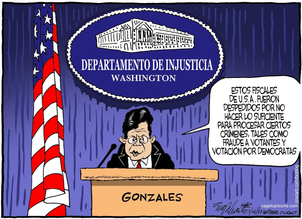  FISCALES DE U.S.A. DESPEDIDOS  by Bob Englehart