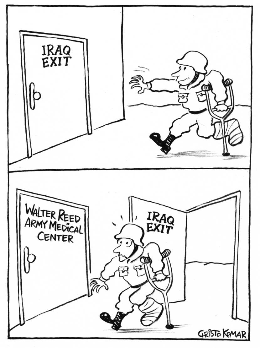 Iraq war EXIT - B&W