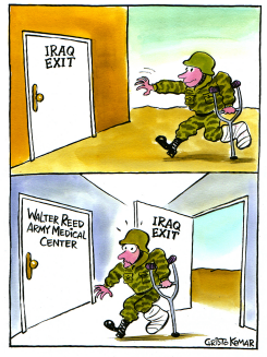 IRAQ WAR EXIT -  by Christo Komarnitski
