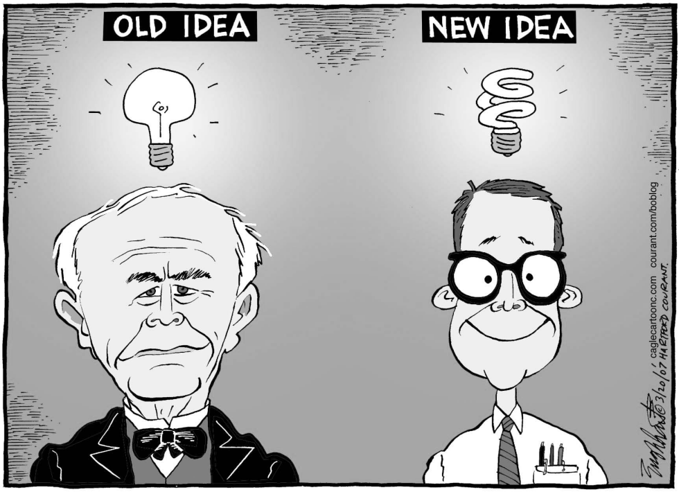  NEW LIGHT BULBS by Bob Englehart