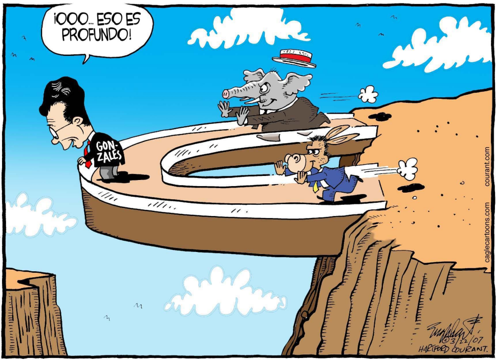  ALBERTO GONZALES  by Bob Englehart