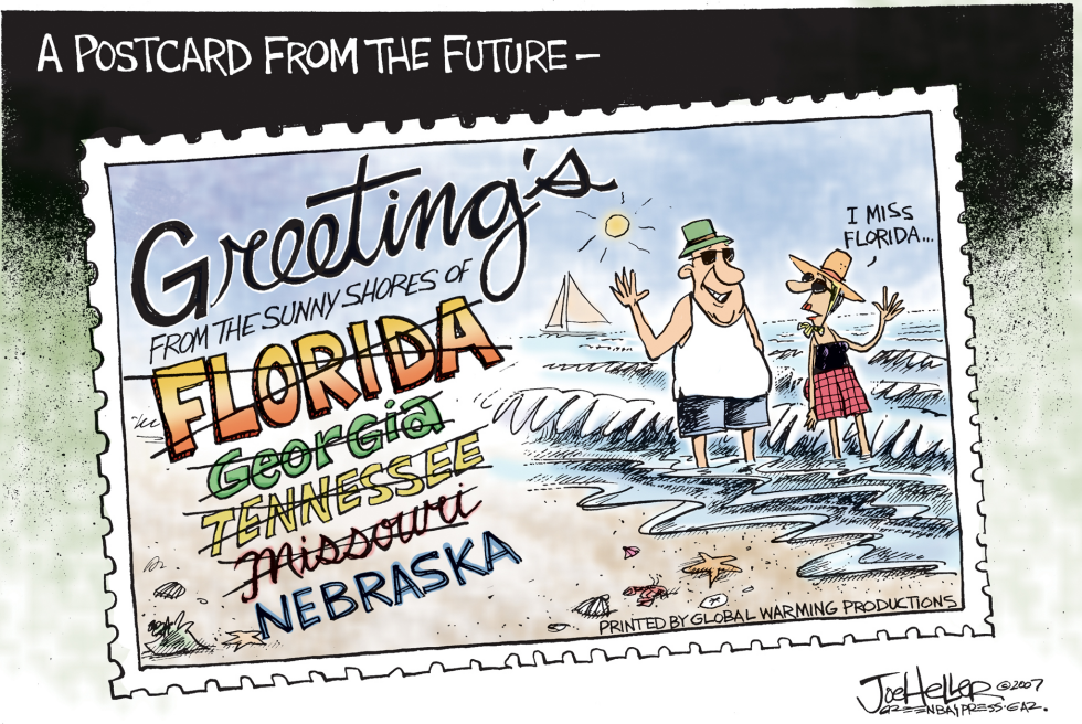 Global warming postcard