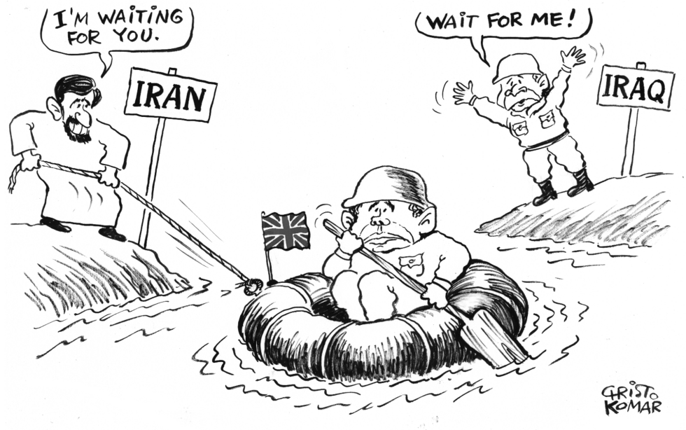 Blair withdrawal from Iraq - B&W