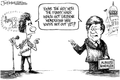 ALLBERTO GONZALES  SANJAYA by Joe Heller