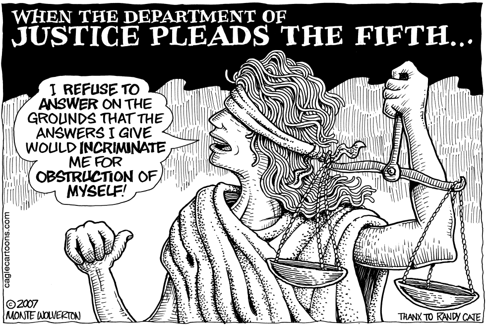  JUSTICE PLEADS THE FIFTH by Wolverton