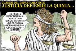 LA JUSTICIA DEFIENDE LA QUINTA /  by Monte Wolverton