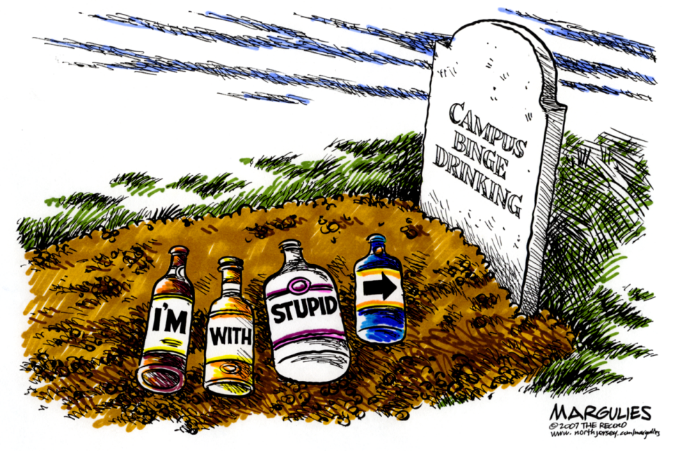 Campus binge drinking  color