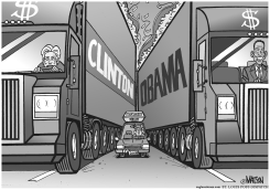 LA MOVILIZACION DE FONDOS DE CLINTON Y OBAMA by R.J. Matson