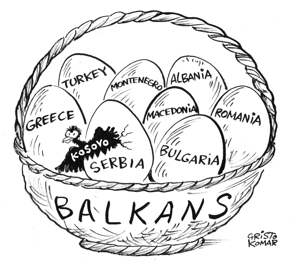 Balkans Easter eggs - B&W