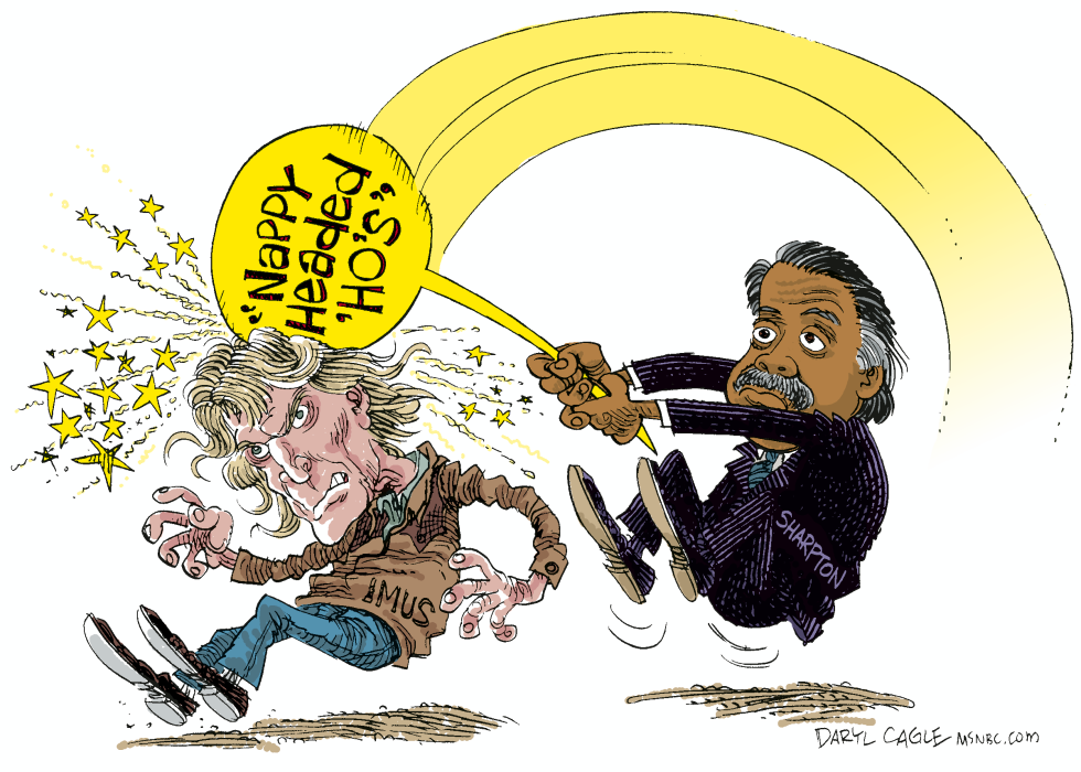  IMUS AND SHARPTON  by Daryl Cagle