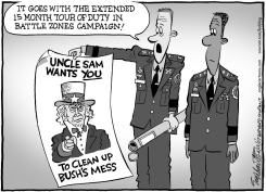 IRAQ WAR BW by Bob Englehart