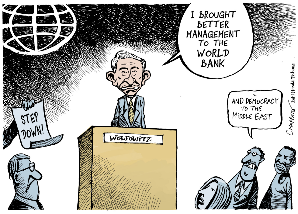  WOLFOWITZ FAVORITISM SCANDAL by Patrick Chappatte