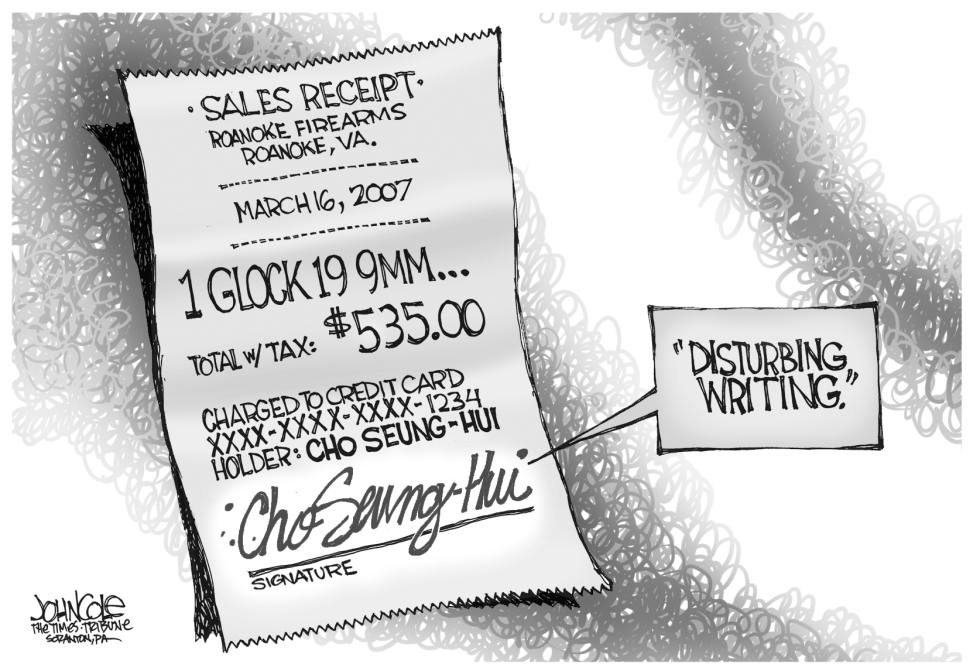 Cho's disturbing writings