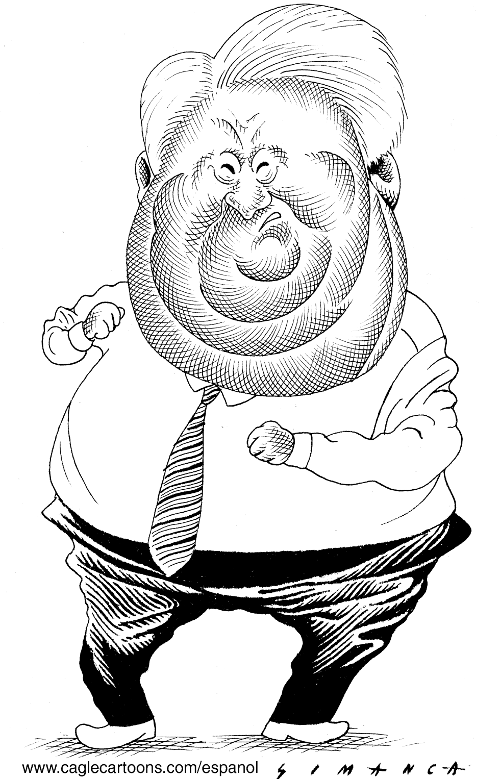  BORIS YELTSIN CARICATURE by Osmani Simanca