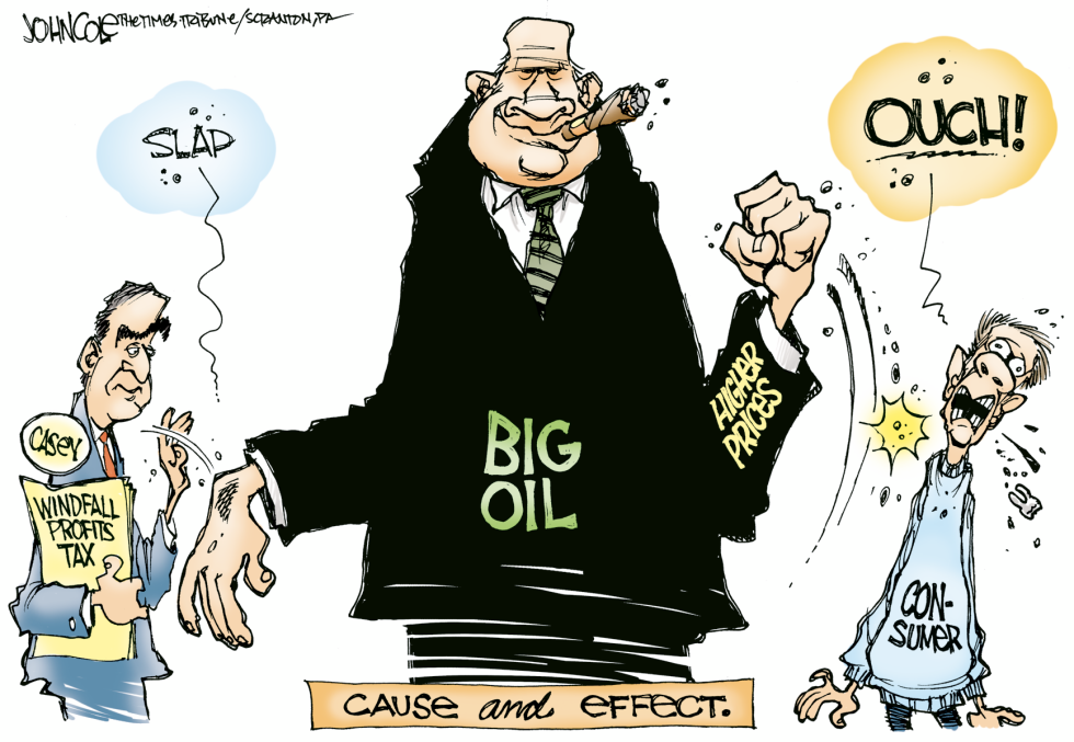 Oil windfall profits tax -- color