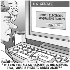PUTTING SENATE FUNDRAISING REPORTS ONLINE by R.J. Matson