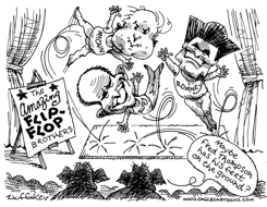 GOP FLIPFLOPPERS by Sandy Huffaker