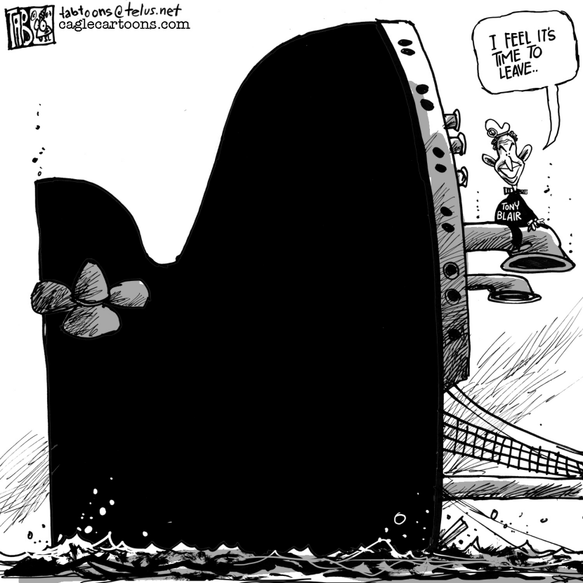 Tony Blair steps down