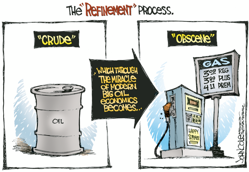Obscene gas prices -- color