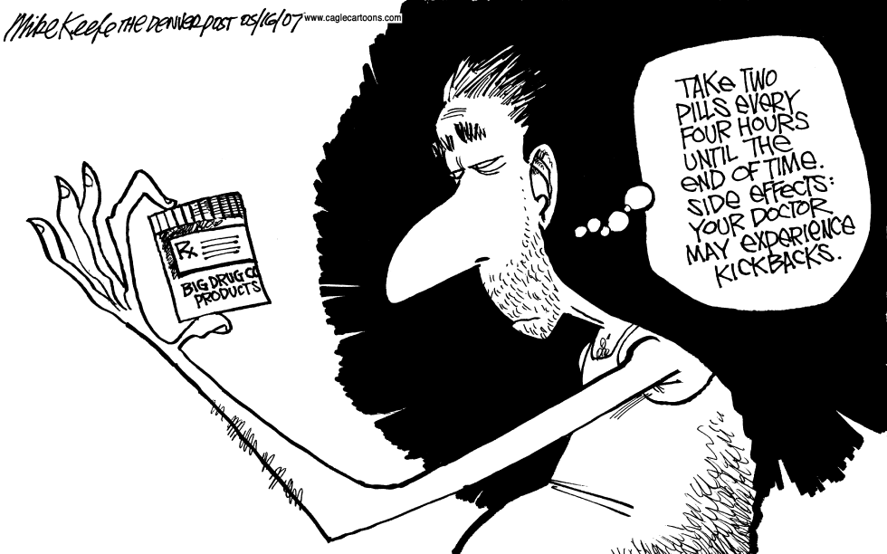  DRUG COMPANY KICKBACKS by Mike Keefe