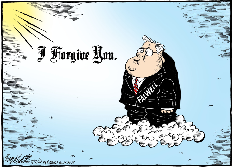  JERRY FALWELL by Bob Englehart