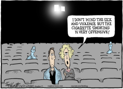 SMOKING IN MOVIES  by Bob Englehart