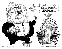 FALWELL AND SHARPTON by Sandy Huffaker