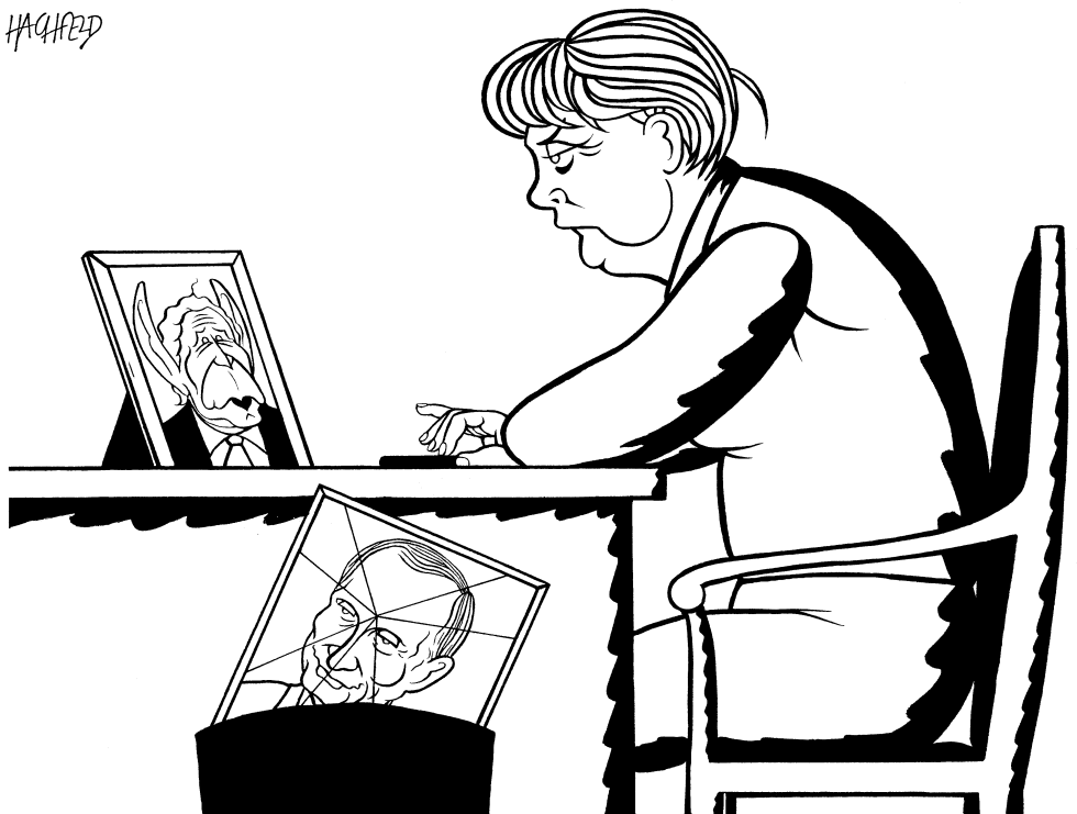 Merkel, Bush and Putin