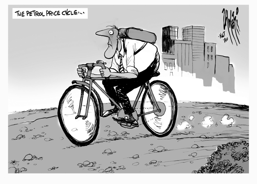 Petrol Cycle (b&w)